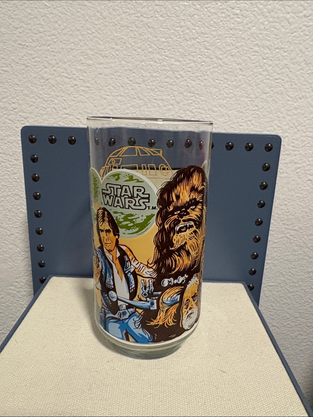 Star Wars x Coca Cola 1977 Burger King Chewbacca & Han Solo Vintage Glass Cup